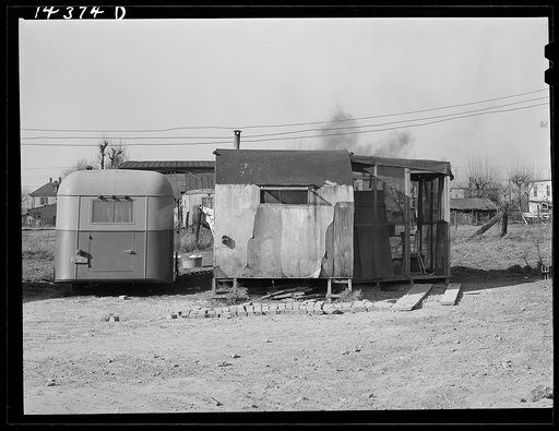 Trailers occupied by defense workers inside Alexandria, Virginia