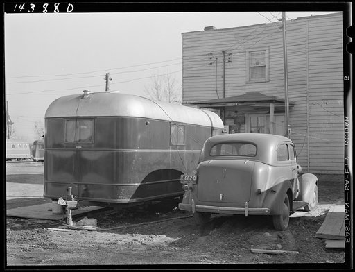 Torpedo plant worker from Ohio living with family in trailer camp in Alexandria, Virginia