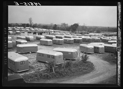 Farm Security Administration trailer camp for workers at Vultee Aircraft Plant. Nashville, Tennessee