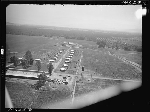 Visalia, California (vicinity). Mineral King Farm Association. Air view