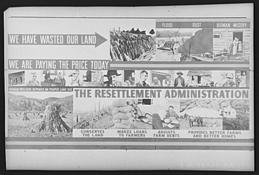 Panel of Resettlement Administration exhibit at San Diego Fair, California