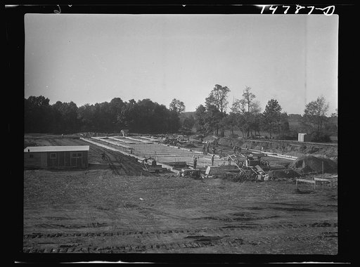 Hightstown, New Jersey. Progress photograph taken during construction of the Jersey homesteads, a U.S. Resettlement Administration project