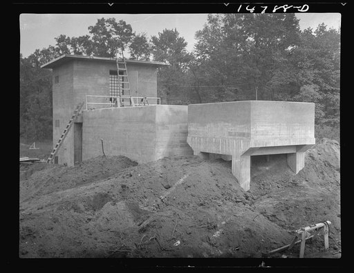 Hightstown, New Jersey. Progress photograph taken during construction of the Jersey homesteads, a U.S. Resettlement Administration project