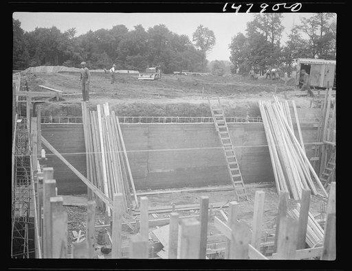 Hightstown, New Jersey. Progress photograph taken during construction of the Jersey homesteads, a U.S. Resettlement Administration project