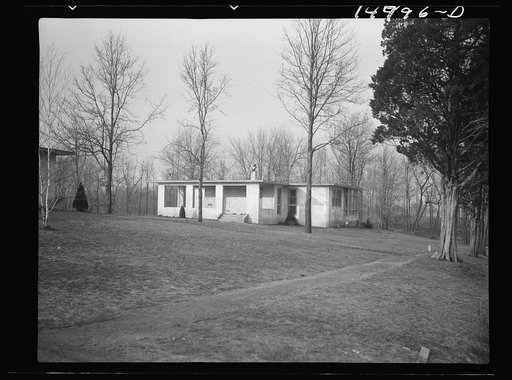 Hightstown, New Jersey. Progress photograph taken during construction of the Jersey homesteads, a U.S. Resettlement Administration project