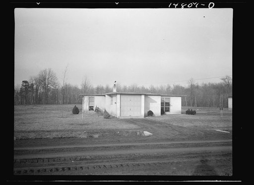 Hightstown, New Jersey. Progress photograph taken during construction of the Jersey homesteads, a U.S. Resettlement Administration project