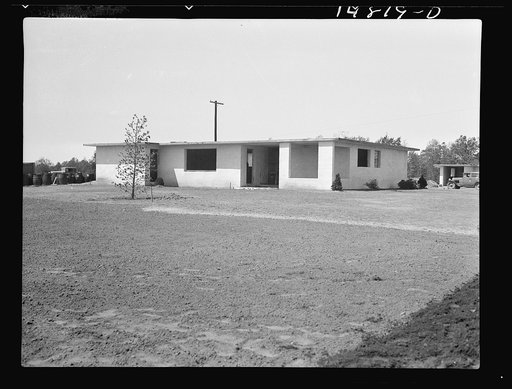 Hightstown, New Jersey. Progress photograph taken during construction of the Jersey homesteads, a U.S. Resettlement Administration project