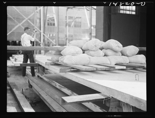 Hightstown, New Jersey. Progress photograph taken during construction of the Jersey homesteads, a U.S. Resettlement Administration project