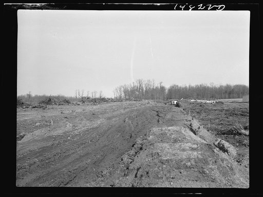 Hightstown, New Jersey. Progress photograph taken during construction of the Jersey homesteads, a U.S. Resettlement Administration project
