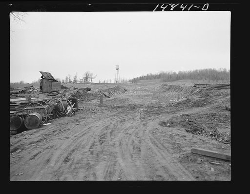 Hightstown, New Jersey. Progress photograph taken during construction of the Jersey homesteads, a U.S. Resettlement Administration project