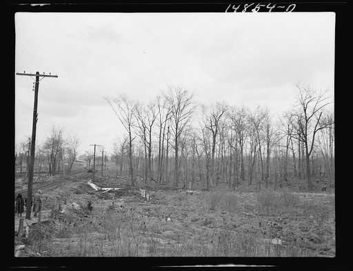 Hightstown, New Jersey. Progress photograph taken during construction of the Jersey homesteads, a U.S. Resettlement Administration project