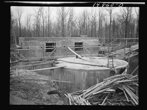 Hightstown, New Jersey. Progress photograph taken during construction of the Jersey homesteads, a U.S. Resettlement Administration project