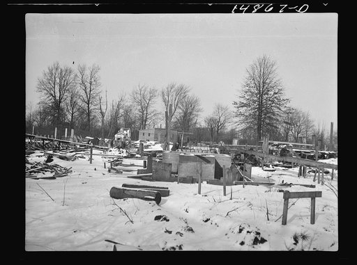 Hightstown, New Jersey. Progress photograph taken during construction of the Jersey homesteads, a U.S. Resettlement Administration project