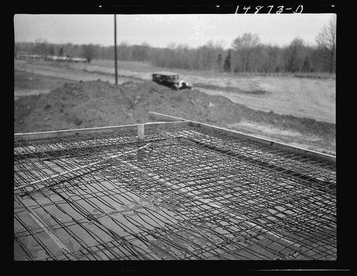 Hightstown, New Jersey. Progress photograph taken during construction of the Jersey homesteads, a U.S. Resettlement Administration project