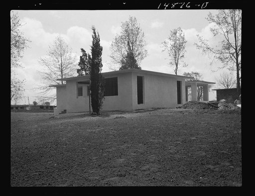 Hightstown, New Jersey. Progress photograph taken during construction of the Jersey homesteads, a U.S. Resettlement Administration project