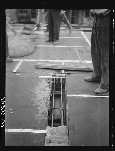 Hightstown, New Jersey. Progress photograph taken during construction of the Jersey homesteads, a U.S. Resettlement Administration project