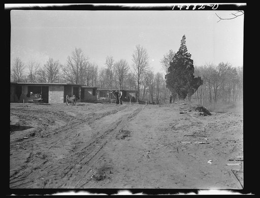 Hightstown, New Jersey. Progress photograph taken during construction of the Jersey homesteads, a U.S. Resettlement Administration project