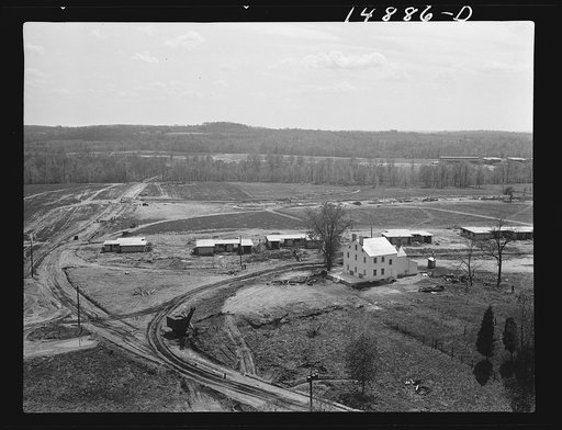 Hightstown, New Jersey. Progress photograph taken during construction of the Jersey homesteads, a U.S. Resettlement Administration project