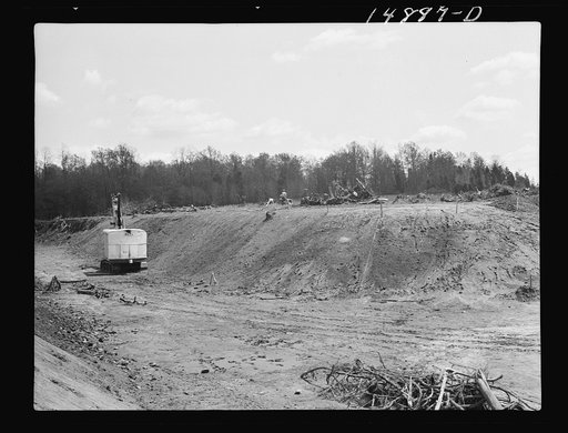 Hightstown, New Jersey. Progress photograph taken during construction of the Jersey homesteads, a U.S. Resettlement Administration project