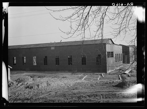 Hightstown, New Jersey. Metal sheds at the Jersey Homesteads, a U.S. Resettlement Administration subsistence homestead project