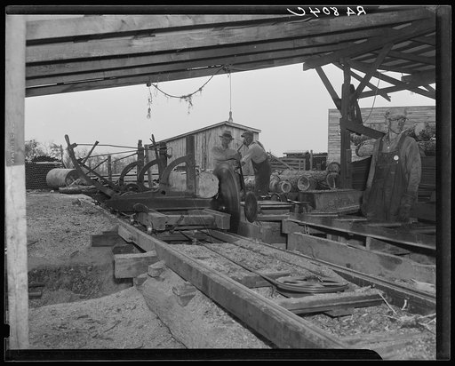 Untitled photo, possibly related to: Sawmill. Crossville, Tennessee
