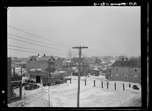 Untitled photo, possibly related to: Street in Bound Brook, New Jersey, showing crowded conditions