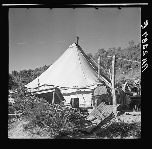 Untitled photo, possibly related to: Some of the houses and tents inhabited by the Indians. Mescalero Reservation, New Mexico