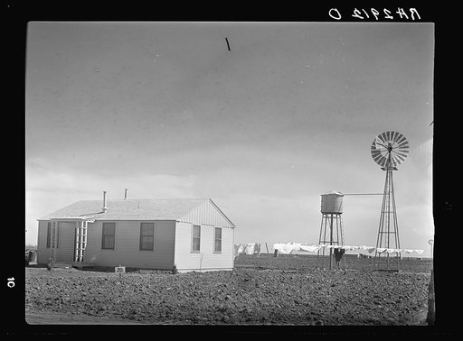 Untitled photo, possibly related to: Ropesville Farms, Texas, April 1936. United States Resettlement Administration rural rehabilitation project. One of the thirty-three homestead units