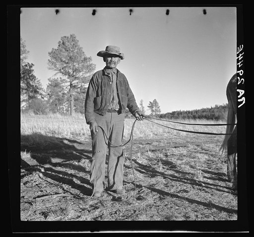 Untitled photo, possibly related to: Indian on the Mescalero Apache Reservation, New Mexico