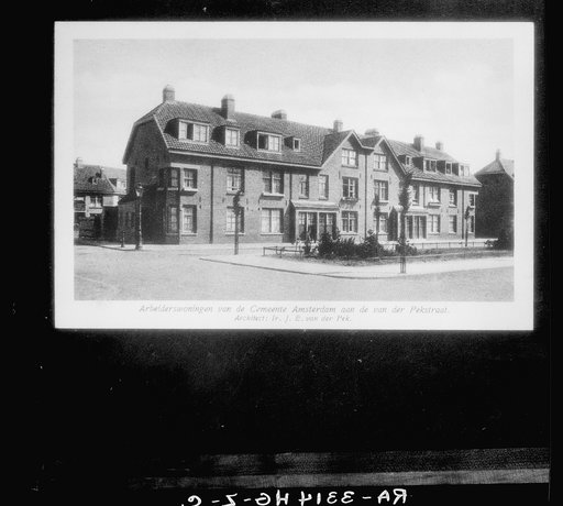 Untitled photo, possibly related to: Amsterdam, Netherlands. Workers' homes owned by the city. By J.E. Van der Pek. On the Bremstraat