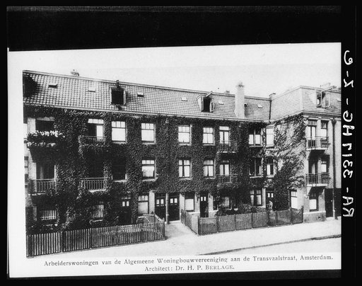 Untitled photo, possibly related to: Amsterdam, Netherlands. Workers' houses of the General Housing Association (Algemeene Woningbouwvereeniging) on the Leeuwerikstraat