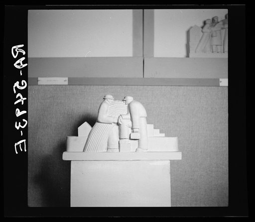 Untitled photo, possibly related to: Statue at Special Skills Division, Resettlement Administration