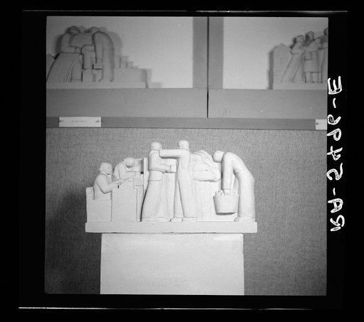 Untitled photo, possibly related to: Statue at Special Skills Division, Resettlement Administration