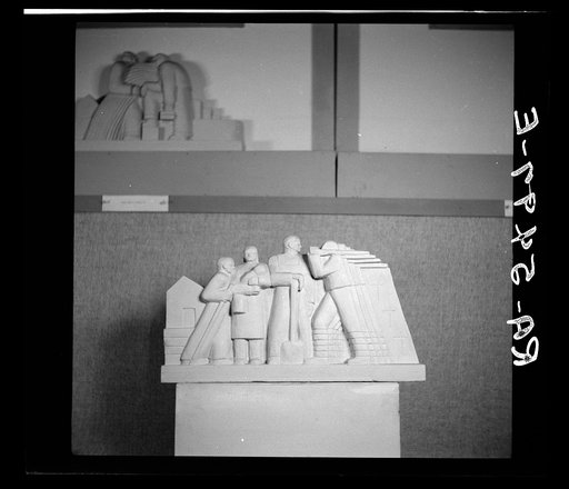 Untitled photo, possibly related to: Statue at Special Skills Division, Resettlement Administration