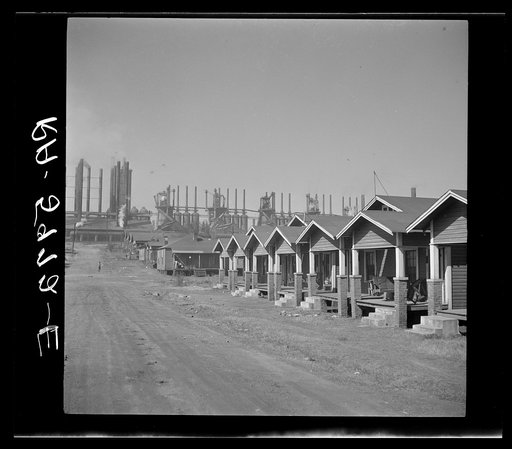 Untitled photo, possibly related to: Company houses near steel mills. Ensley, Alabama