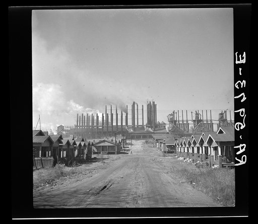 Untitled photo, possibly related to: Company houses near steel mills. Ensley, Alabama