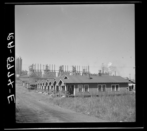 Untitled photo, possibly related to: Company houses near steel mills. Ensley, Alabama
