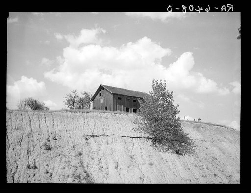 Untitled photo, possibly related to: Erosion and an abandoned farm near Roanoke, Indiana