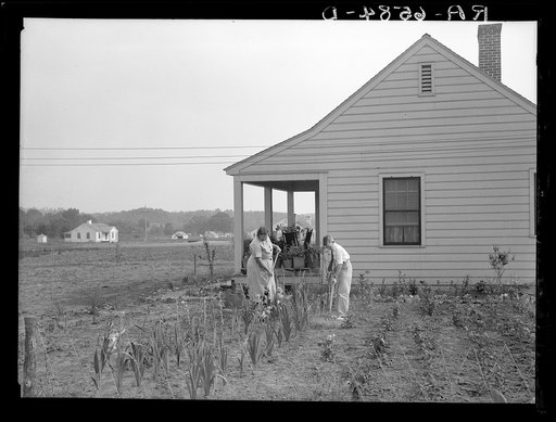 Untitled photo, possibly related to: Five-room house and family at the Palmerdale Homesteads near Birmingham, Alabama