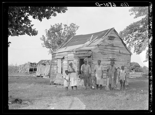 Untitled photo, possibly related to: Lewis Hunter, Negro client, with his wife and family on Lady's Island off Beaufort, South Carolina