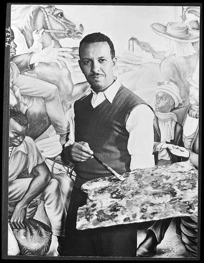 Untitled photo, possibly related to: Atlanta University, Atlanta, Georgia. The painter Hale Woodruff