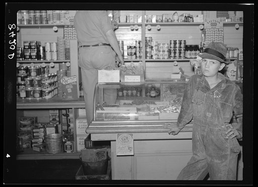 Untitled photo, possibly related to: Scene in the cooperative store. Irwinville Farms, Georgia