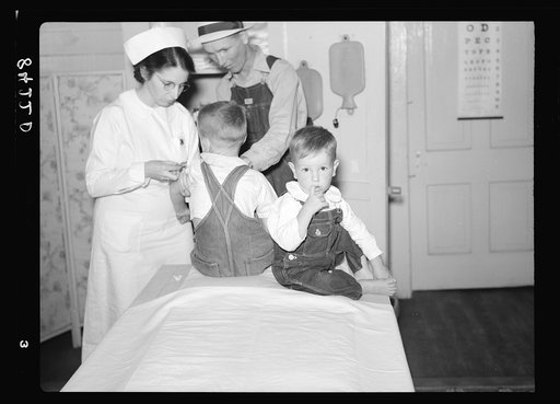 Untitled photo, possibly related to: Innoculation for typhoid in the clinic at Irwinville Farms, Georgia