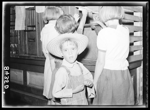 Untitled photo, possibly related to: Scene in the cooperative store in Irwinville Farms, Georgia