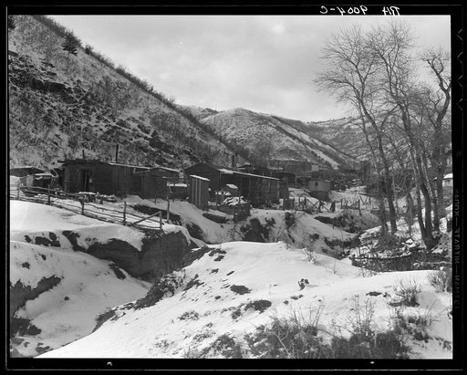 Untitled photo, possibly related to: Utah coal mining town. Consumers, near Price, Utah. "Dumping grounds of the West"