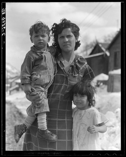 Untitled photo, possibly related to: Home and family of a Utah coal miner. Consumers, near Price, Utah