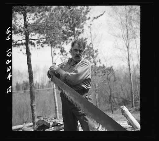 Untitled photo, possibly related to: Black Aleck Dickinson, single shacker. Iron County, Michigan