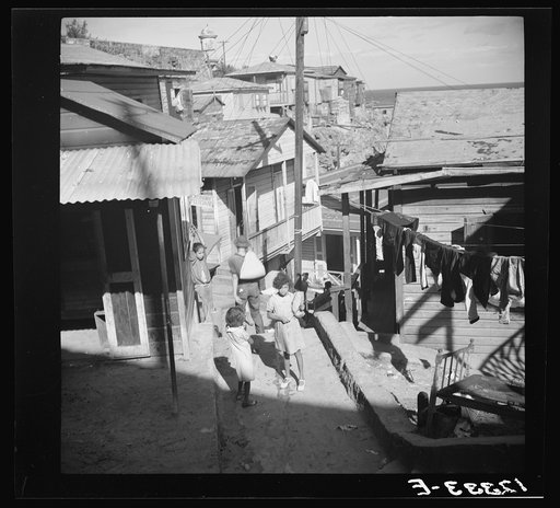 Untitled photo, possibly related to: Street in the workers' quarter of La Perla. San Juan, Puerto Rico