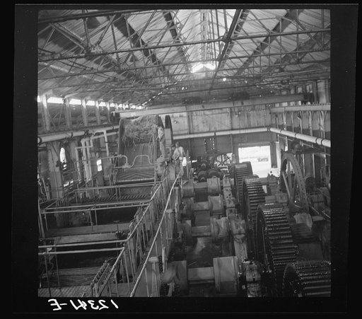 Untitled photo, possibly related to: General view of a crusher on a large sugar refinery near Ponce, Puerto Rico