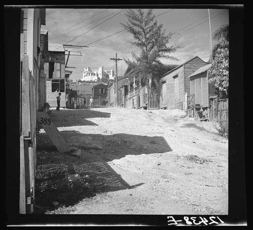 Untitled photo, possibly related to: Villa of the owner of a sugar plantation and refinery and sugar workers' shacks. Ponce, Puerto Rico